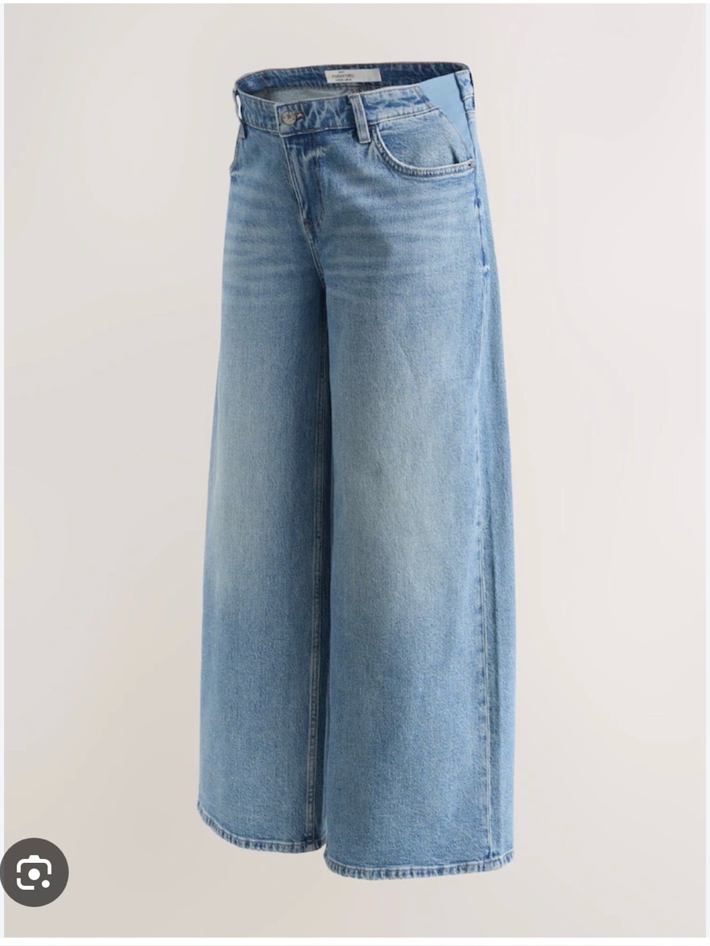 NEXT Maternity Wide-Leg Light Wash Denim Jeans